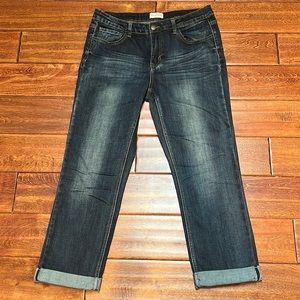 Mind Code Cropped Mid-rise Straight Denim Jeans with stretch Size 13